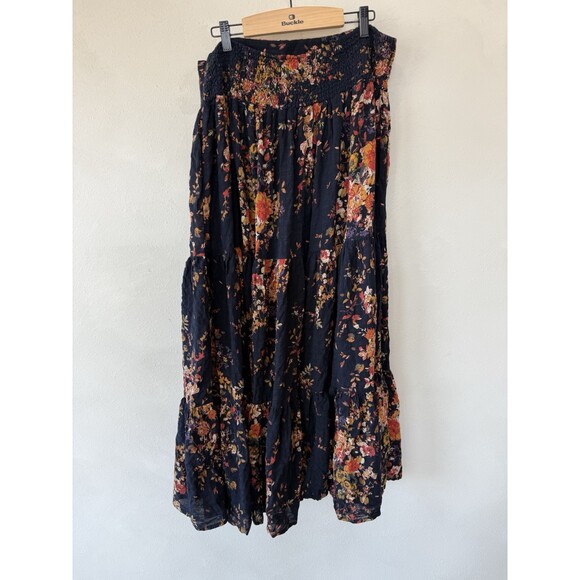 Natural Life Women’s XXL Floral Tier Midi Maxi Skirt Dress boho festival Long - Picture 3 of 5